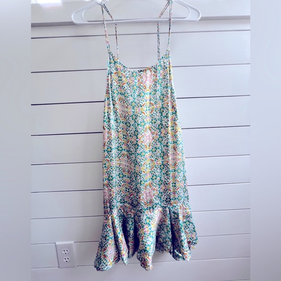 Bohemian Bones Cheeky backless Floral Mini Dress Skater Hippie Free  Feminine - Picture 1 of 7
